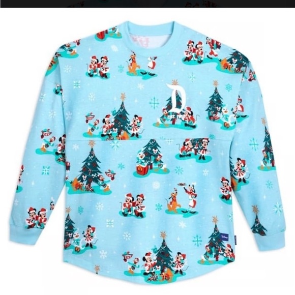 Disney Other - Disney Light Blue Holiday Sweatshirt Size XL (14)